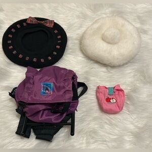 Pleasant Company American Girl Bundle Stylish Hats and Backpack Set